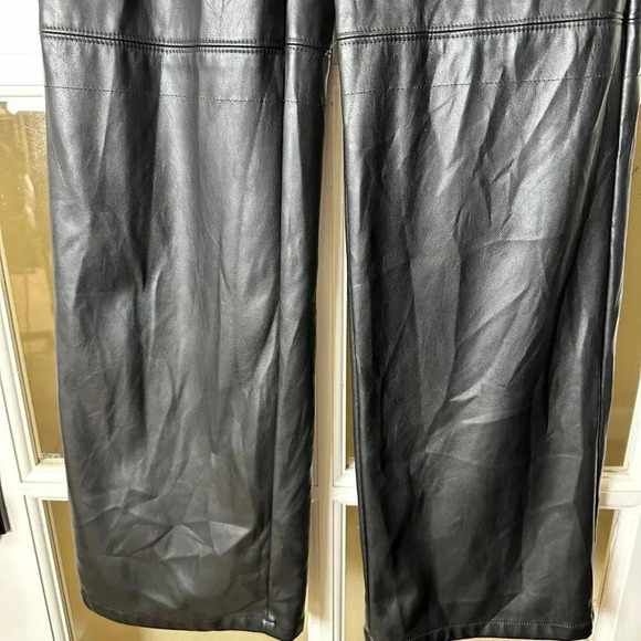 SHEIN Faux Leather Stretch Straight Leg Pants Trousers - Petite Small - Picture 4 of 8